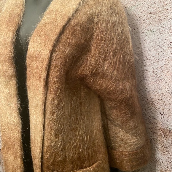 Andrew Stewart Cinnamon Mohair/Wool Blend Cardigan from Scotland - Picture 3 of 6